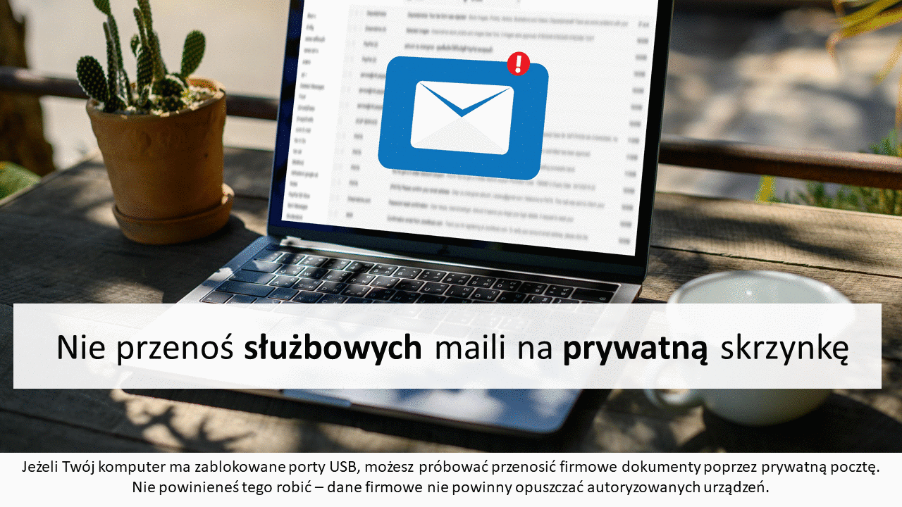 Nie kopiuj firmowych maili